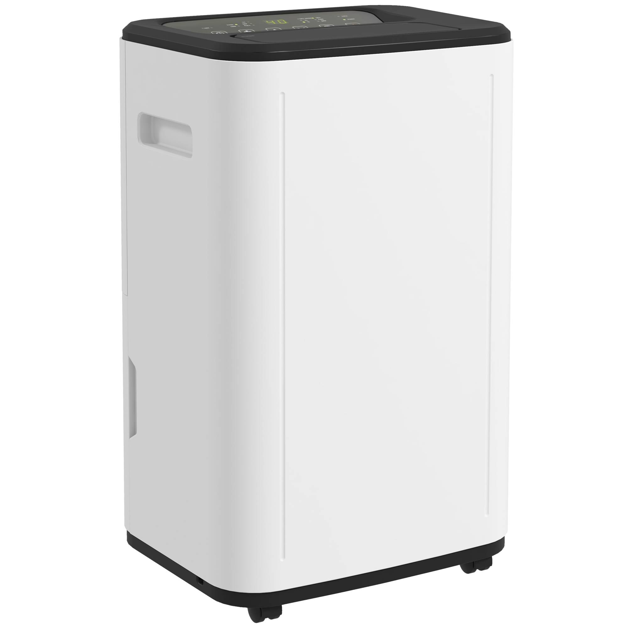 Déshumidificateur électrique 20L/jour réservoir 6L, 3 modes 2 vitesses, minuterie, 33,5x26x53cm, blanc - Image 1