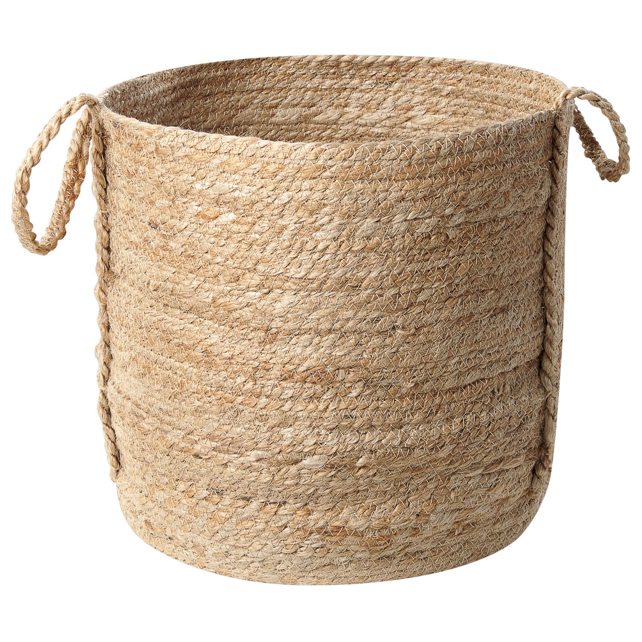 Paniers Naturel en Jute 20/25/30 cm Ronds Faits Main Rangement Intérieur pour Linge Facile à Entretenir Lot de 3 - Image 4