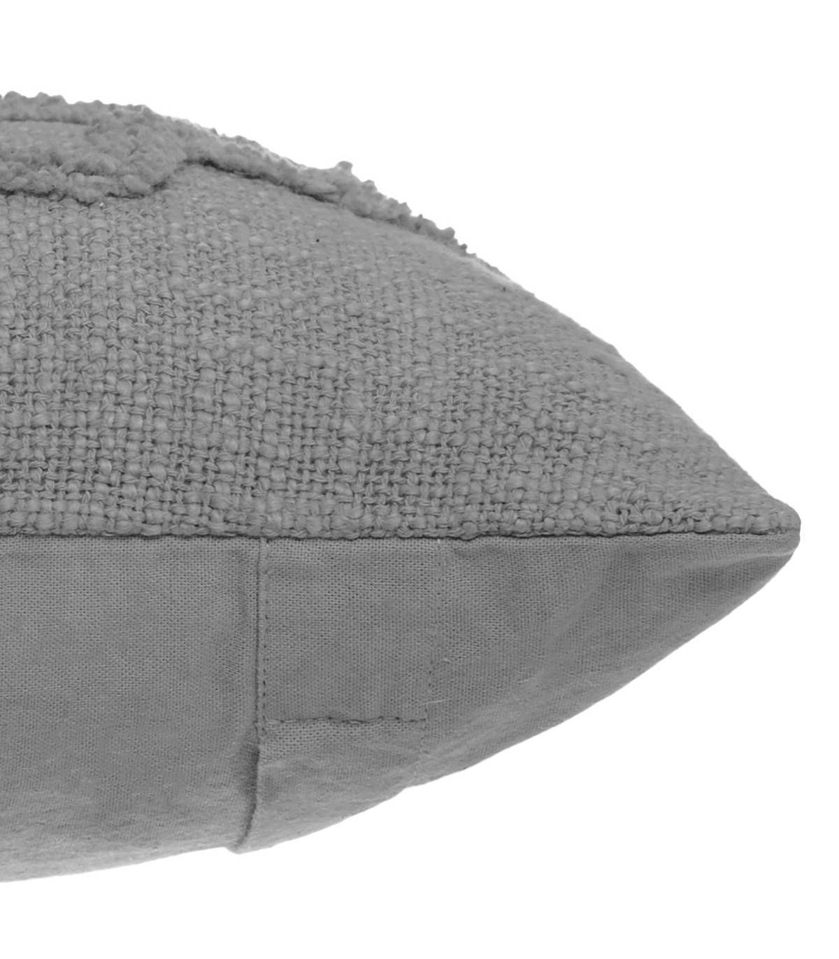 Coussin déhoussable Inca en Coton Tufté Gris 40 x 40 cm - Image 2