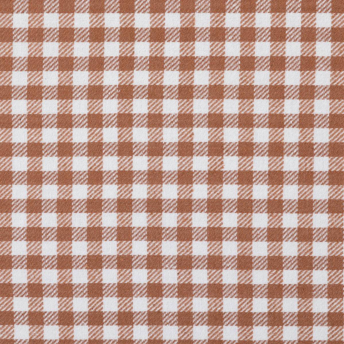 Nappe en coton Vichy Ivoire et Terracotta 150 x 250 cm - Image 2