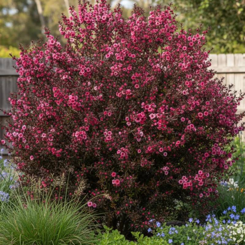 Leptospermum Winter Cheer, Arbre à thé à fleurs Rouge - feuillage Persistant - Pot de 3L - 20/40 cm-  hauteur à maturité De 1,00 m à 1,50 m - Image 5