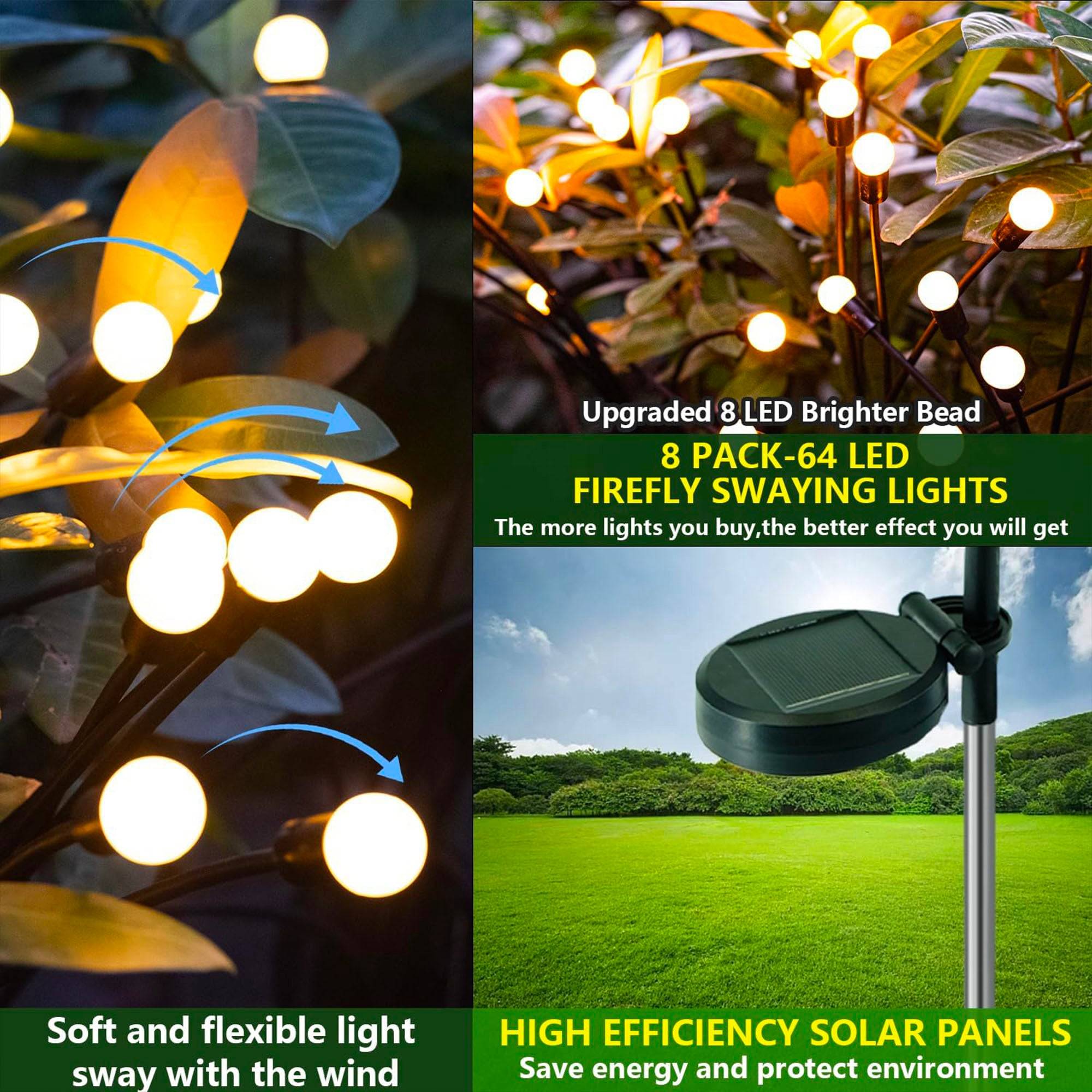 Lumisky - 4 Torches solaires 10 boules LYRA H73cm - Image 5