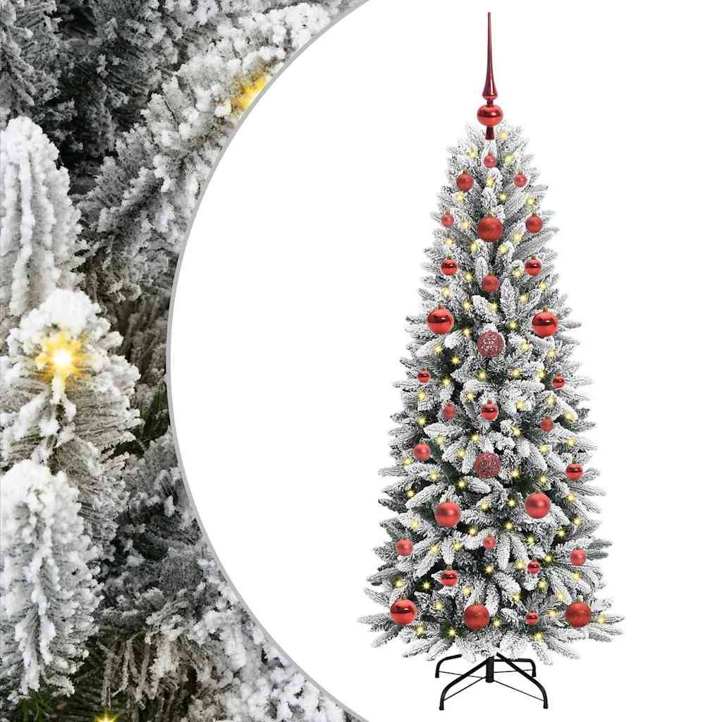 Sapin de Noël | Arbre de Noël artificiel avec 150 LED avec support Blanc 120 cm Maison Chic - Image 1