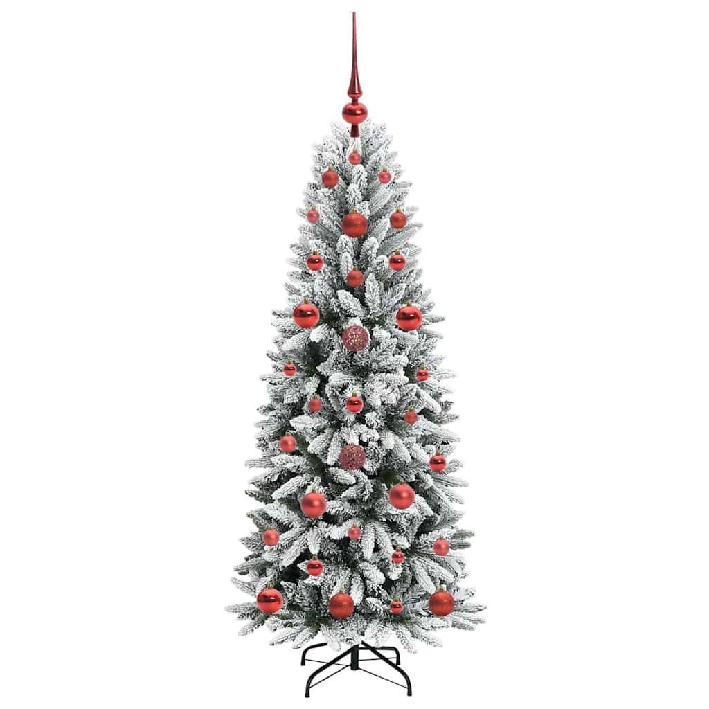 Sapin de Noël | Arbre de Noël artificiel avec 150 LED avec support Blanc 120 cm Maison Chic - Image 4