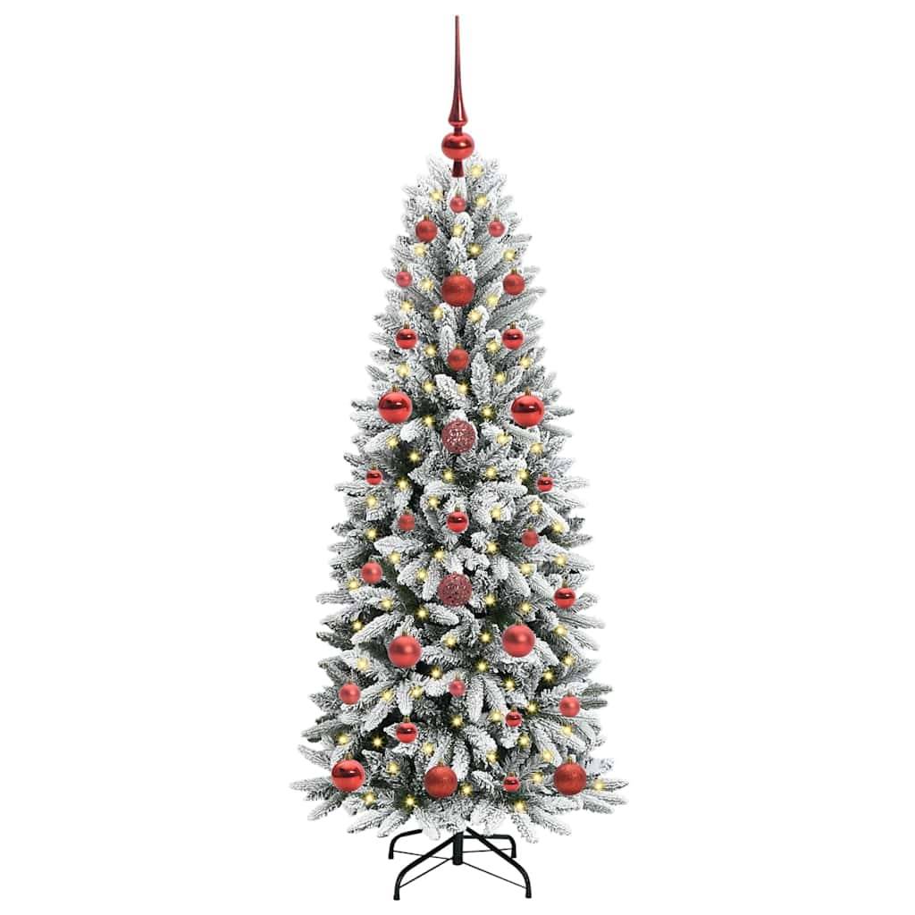Sapin de Noël | Arbre de Noël artificiel avec 150 LED avec support Blanc 120 cm Maison Chic - Image 3