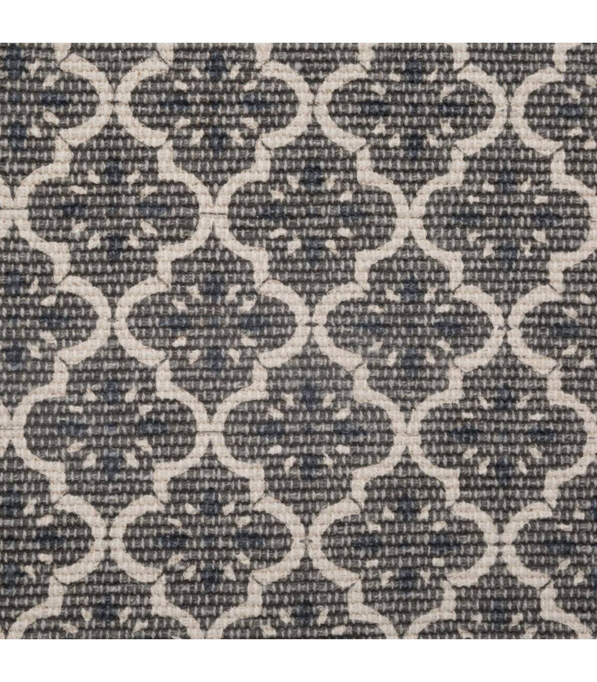 Tapis décoratif en Coton imprimé Gris Foncé 60 x 90 cm - Image 3