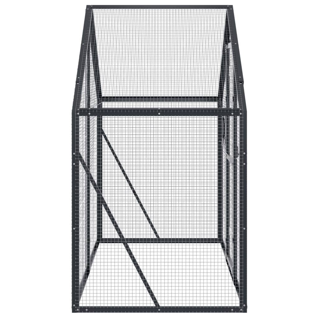 Grande Volière Aluminium Résistante Habitat Jardin Anthracite 179x100cm - ComfortXL Outdoor Living - Image 4