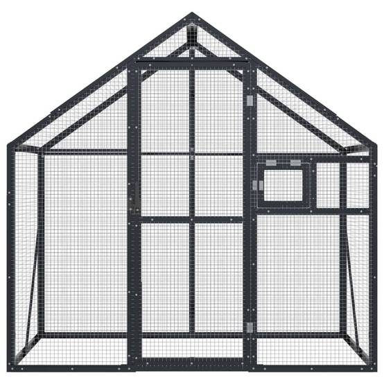 Grande Volière Aluminium Résistante Habitat Jardin Anthracite 179x100cm - ComfortXL Outdoor Living - Image 3