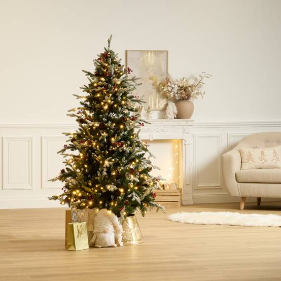 Fééric Lights & Christmas - Sapin de Noël artificiel Snowberry lumineux 180 cm - Feeric Lights & Christmas - Image 1