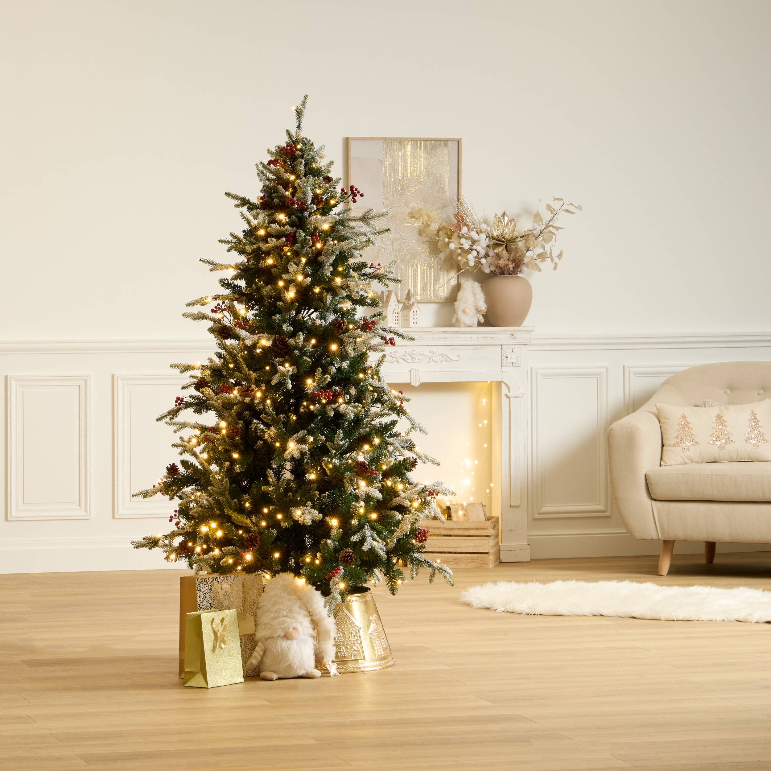 Fééric Lights & Christmas - Sapin de Noël artificiel Snowberry lumineux 180 cm - Feeric Lights & Christmas - Image 1