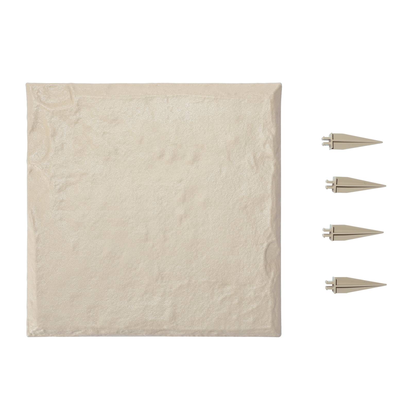 Vevor - VEVOR Dalles de jardin imitation pierre 8 pcs 39,5x39,5 cm beige - Image 1