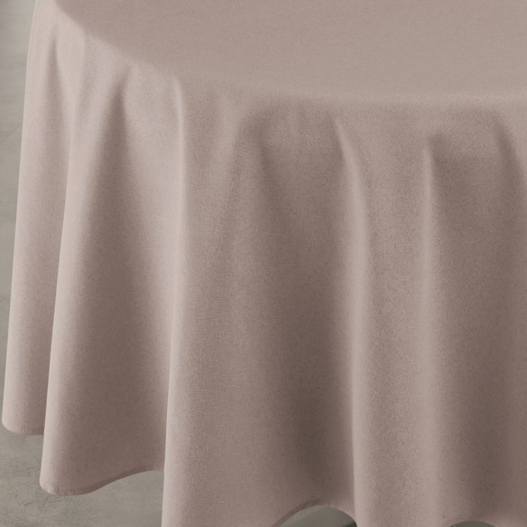 Home Maison - Nappe déperlante anti-taches  - Effet lin pour table ronde - HOME MAISON - Polyester - Taupe - Image 2