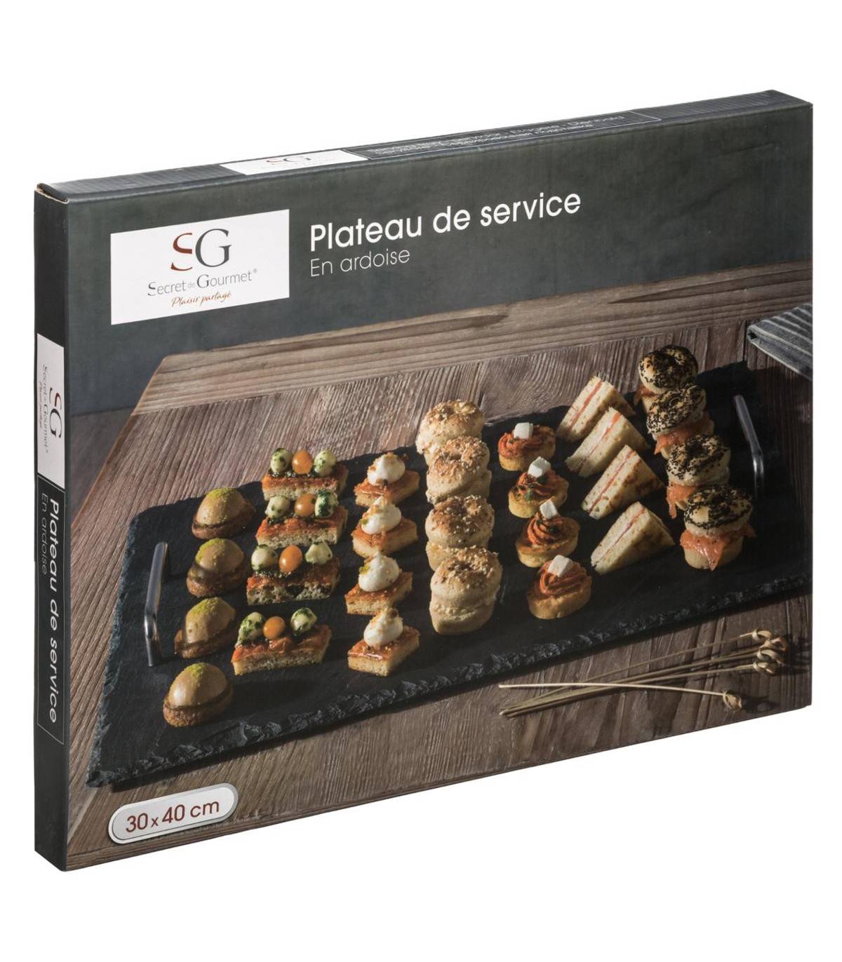 Plateau de service en Ardoise 40 x 30 cm - Image 2