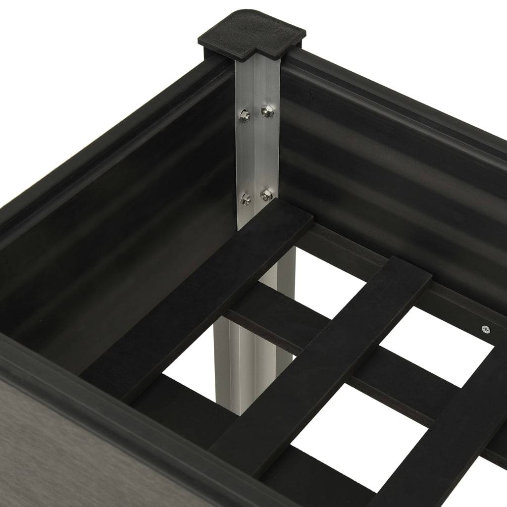 Jardinière lit surélevé plantes fleurs jardin100 x 40 x 75 cm WPC gris - Image 5