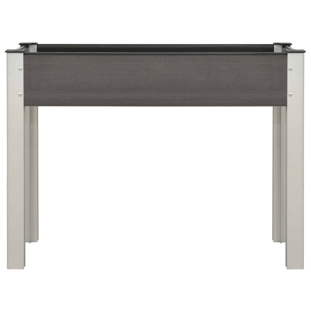 Jardinière lit surélevé plantes fleurs jardin100 x 40 x 75 cm WPC gris - Image 2