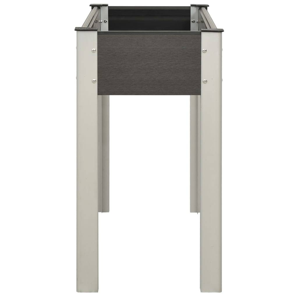 Jardinière lit surélevé plantes fleurs jardin100 x 40 x 75 cm WPC gris - Image 3
