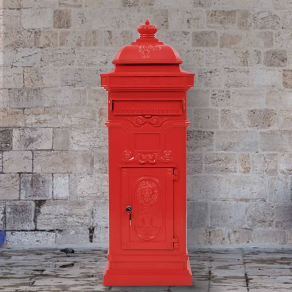 Autre - Boîte aux lettres à pilier Aluminium Vintage antirouille Rouge - Image 1