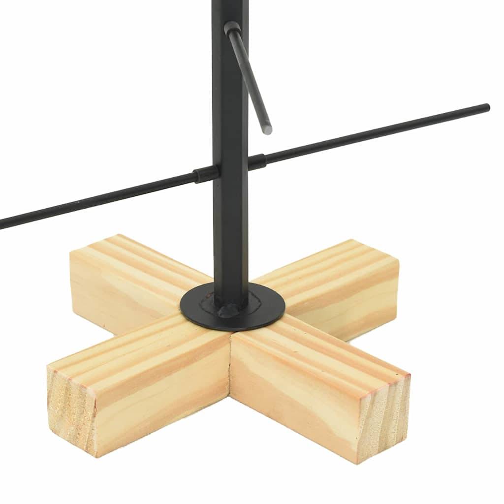 Sapin de Noël métal et bois de pin déco moderne et rustique Noir 60 cm – ComfortXL Outdoor Living - Image 8
