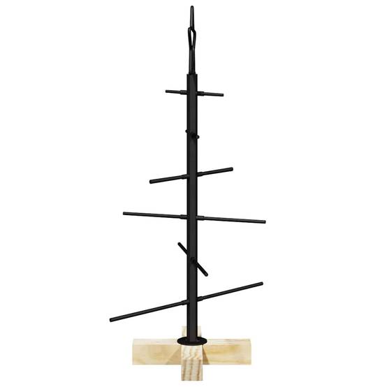 Sapin de Noël métal et bois de pin déco moderne et rustique Noir 60 cm – ComfortXL Outdoor Living - Image 6