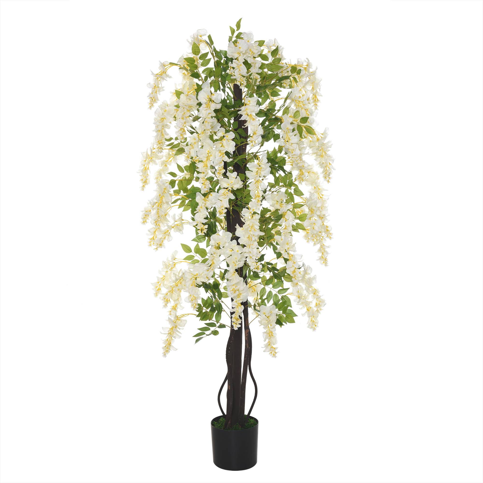 Sans Marque - Grande glycine artificielle 165 cm plante plastique fleurs pot réaliste bureau salon chambre - Image 2