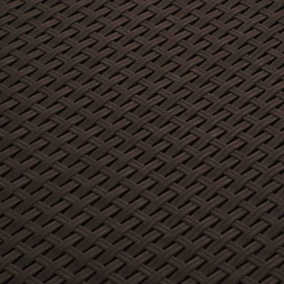Coffre boîte meuble de jardin rangement 60 x 54 x 41 cm rotin pp marron - Image 5