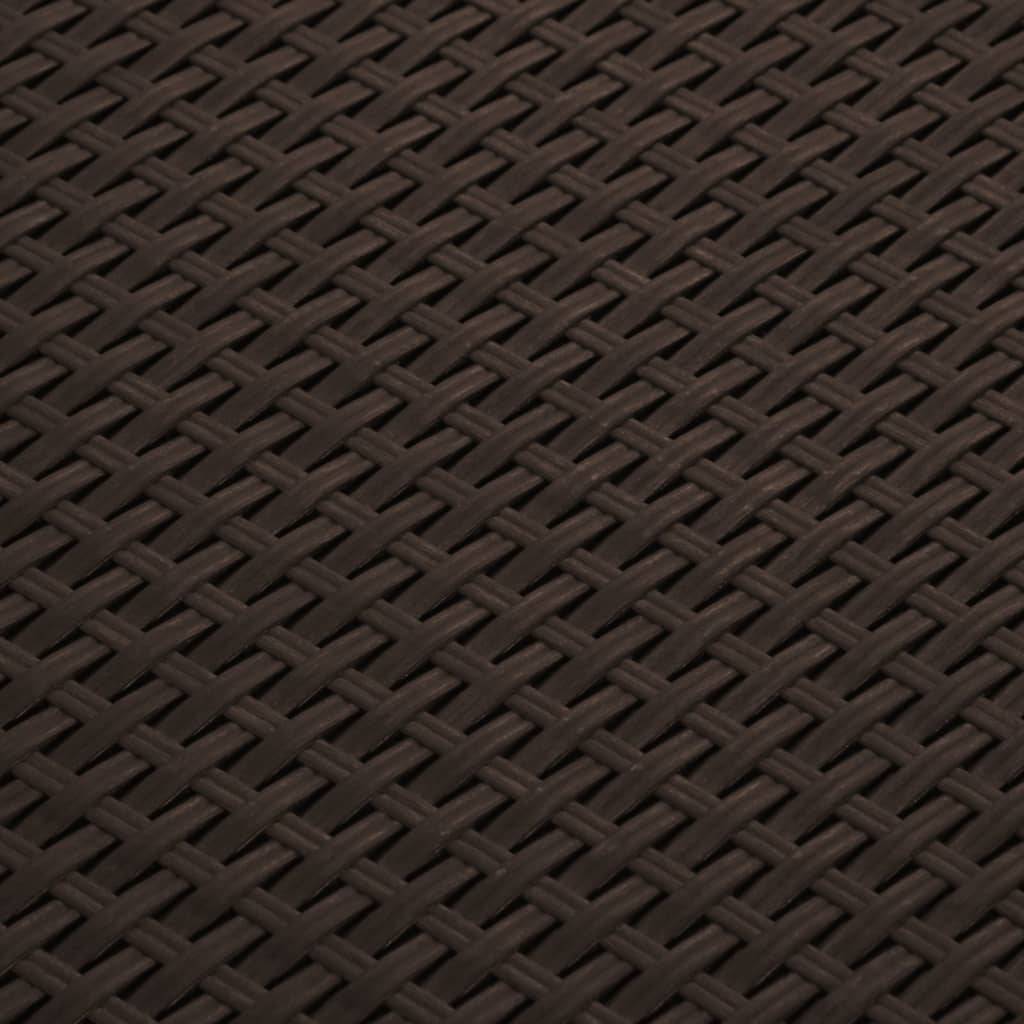 Coffre boîte meuble de jardin rangement 60 x 54 x 41 cm rotin pp marron - Image 5