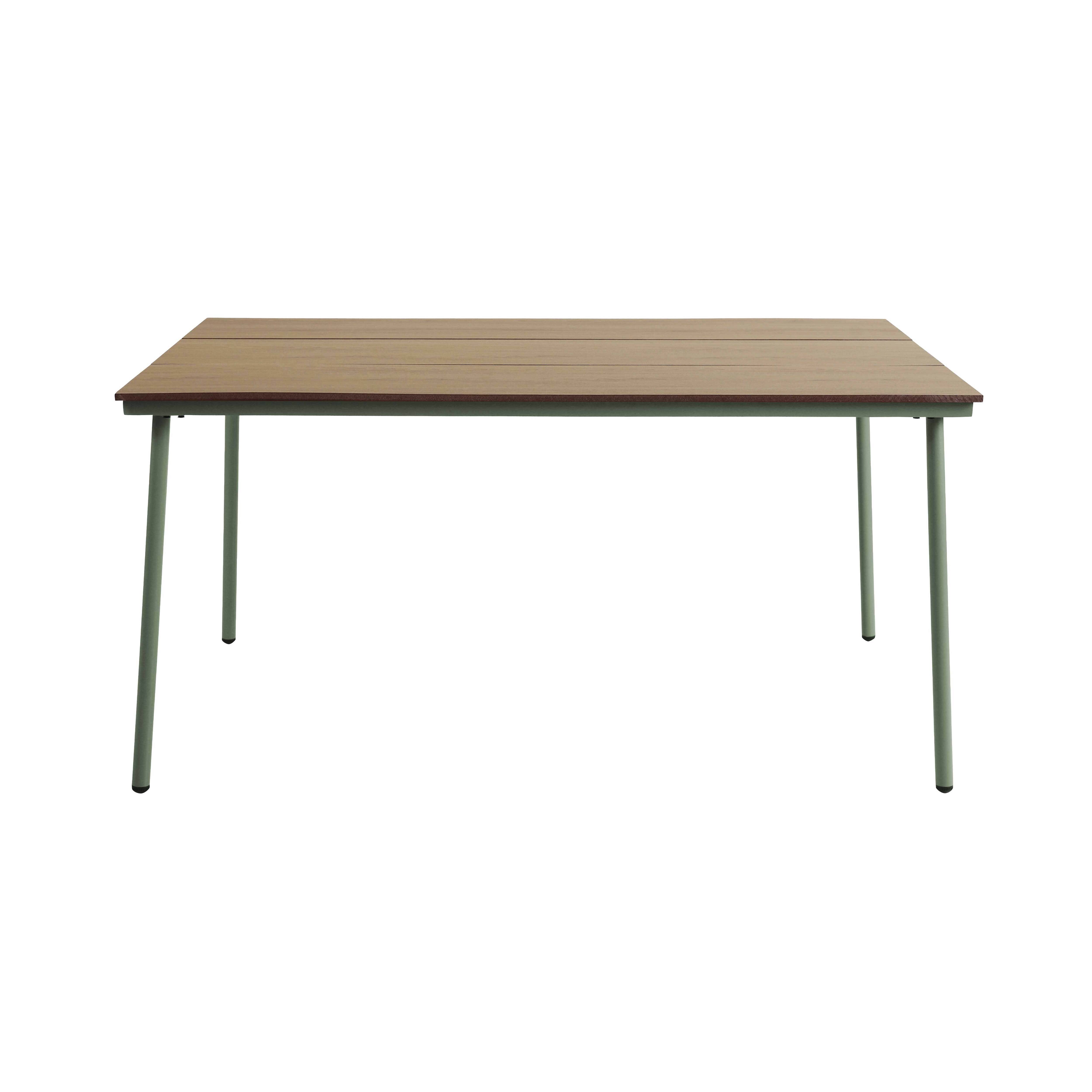 Oviala - Ensemble table de jardin ovale 150x90 cm et 6 chaises vert Valencia - Oviala - Image 4