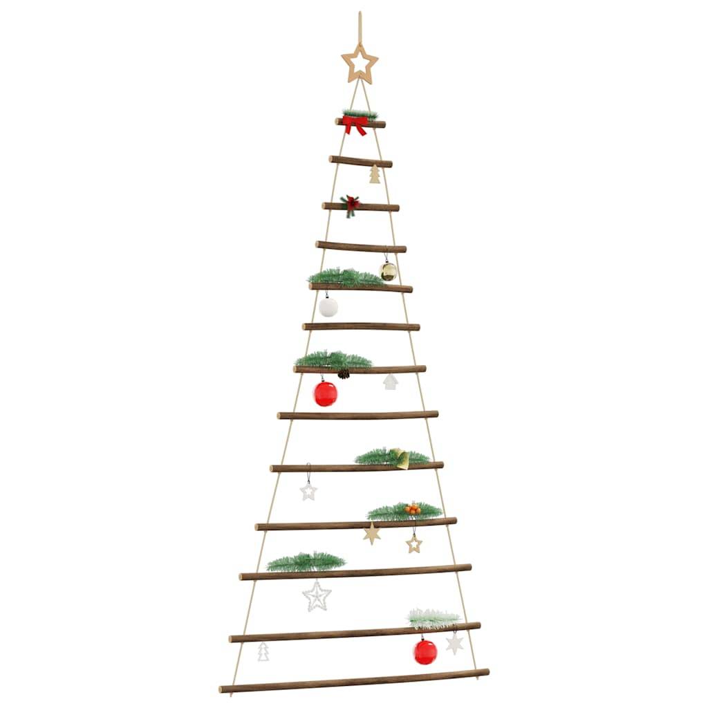 Grand Sapin de Noël Mural Suspendu en Bois Naturel Décoration Rustique 180 cm – ComfortXL Outdoor Living - Image 1