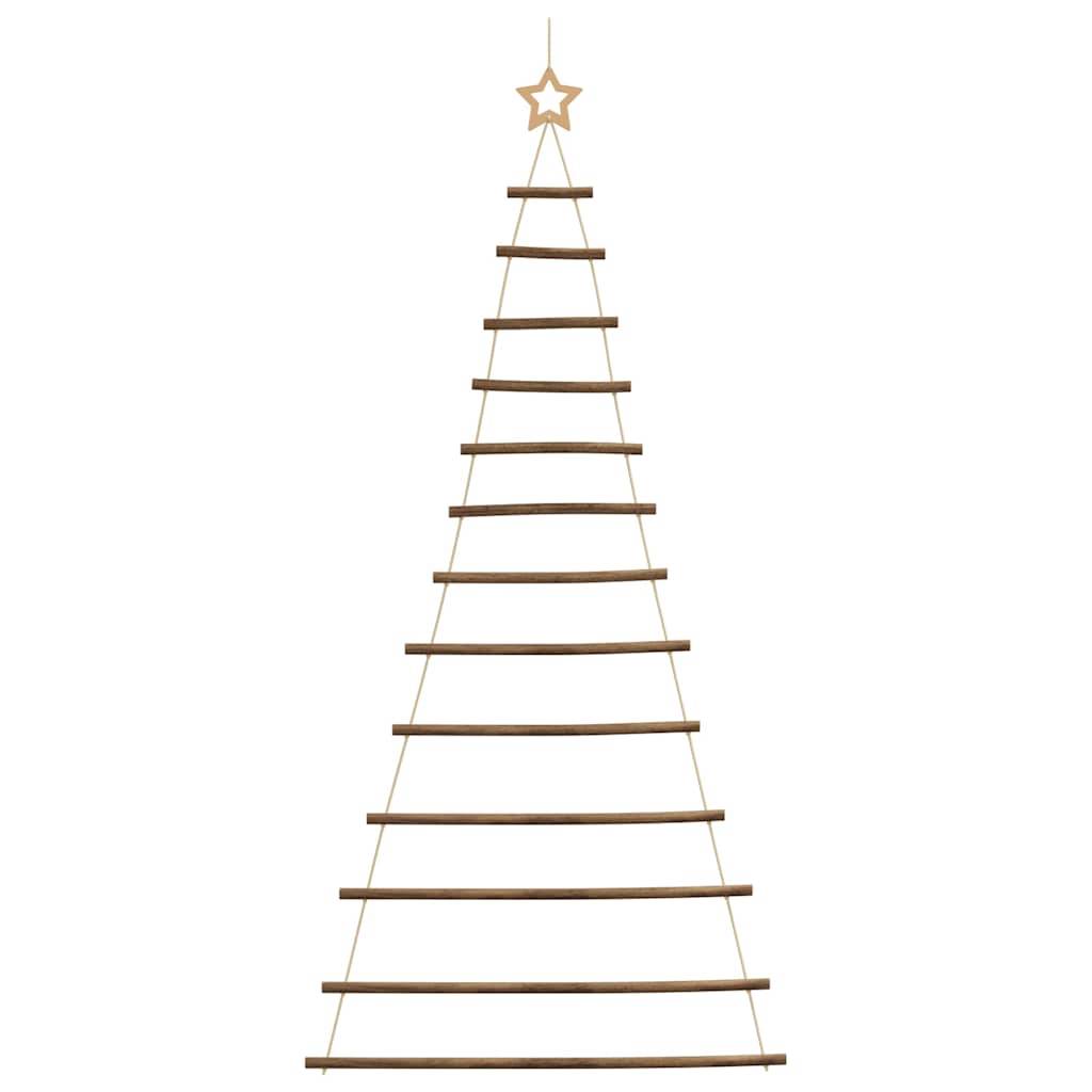 Grand Sapin de Noël Mural Suspendu en Bois Naturel Décoration Rustique 180 cm – ComfortXL Outdoor Living - Image 4