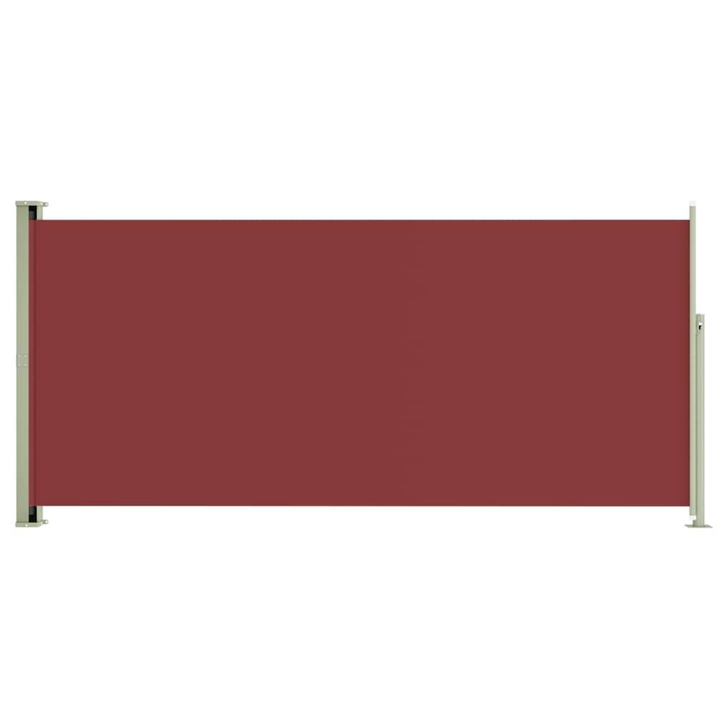 Helloshop26 - Auvent paravent store brise-vue latéral rétractable de patio jardin terrasse balcon protection visuelle écran 140 x 300 cm rouge - Image 1
