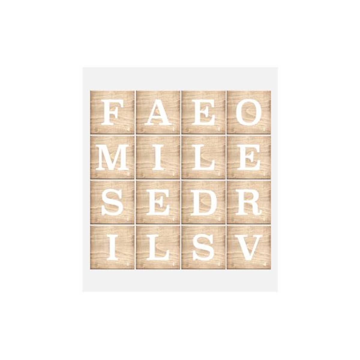 Atmosphera - Sticker Relief "Lettres" 41x41cm Blanc - Image 1