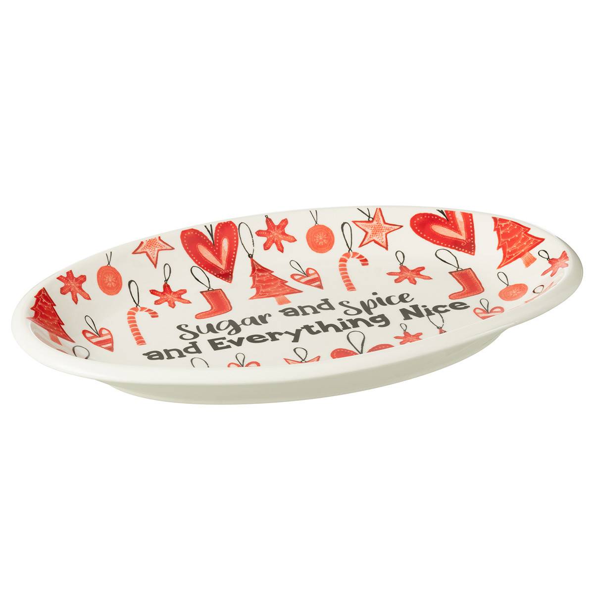 Assiette de Présentation de Noël "Bakery" 55cm Rouge - Image 2
