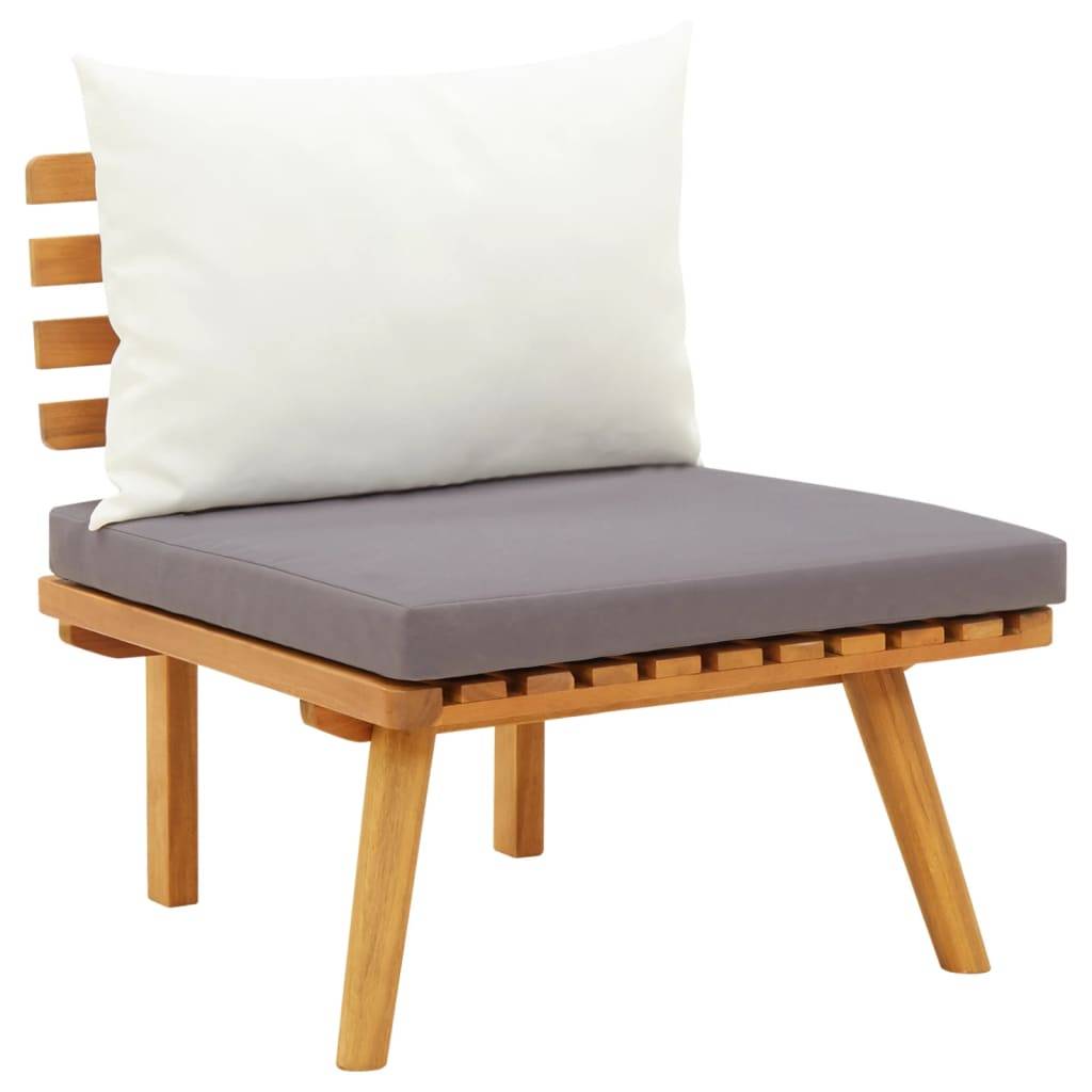 ComfortXL - Canapé de Jardin 3p Bois d'Acacia Modulable Design à Lattes Coussins Gris – ComfortXL Outdoor Living - Image 5
