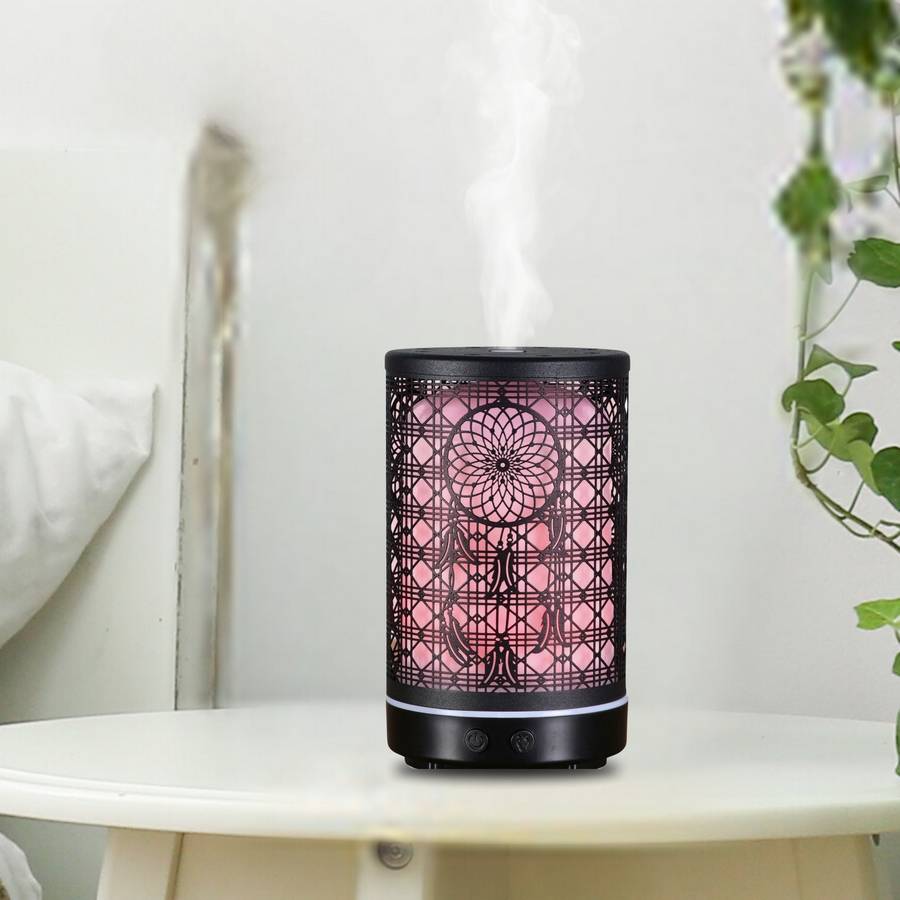 Zen'Arôme Diffuseur Aromathérapie avec Télécommande Siena - Éclairage Led Personnalisable - Coque en Métal avec Motif Original - Image 3