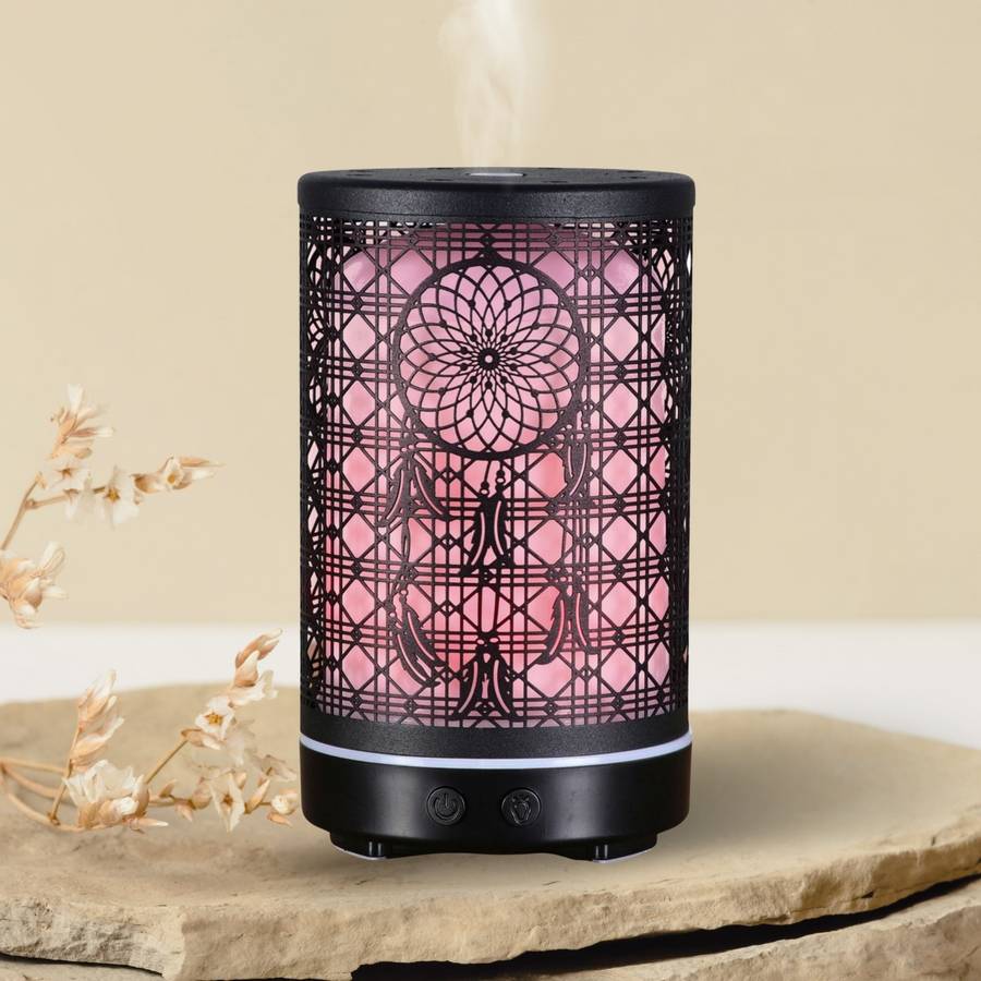 Zen'Arôme Diffuseur Aromathérapie avec Télécommande Siena - Éclairage Led Personnalisable - Coque en Métal avec Motif Original - Image 7