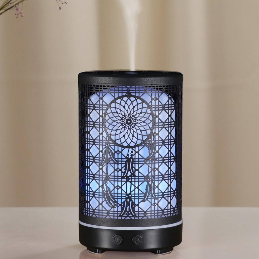 Zen'Arôme Diffuseur Aromathérapie avec Télécommande Siena - Éclairage Led Personnalisable - Coque en Métal avec Motif Original - Image 8