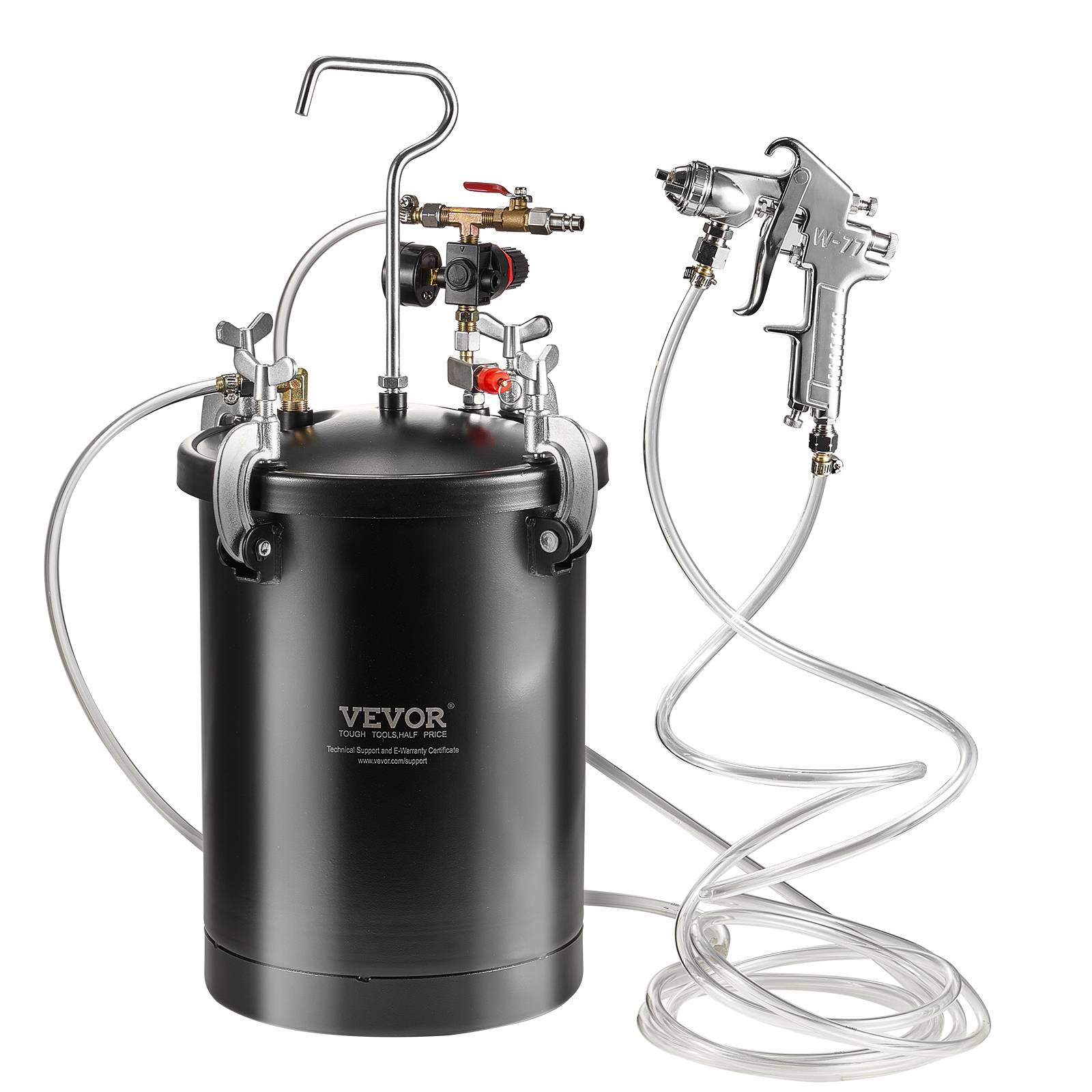 VEVOR Réservoir de Peinture sous Pression 15 L Pulvérisateur Tuyau et Manomètre - Image 1