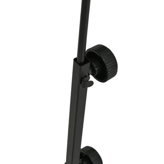 ComfortXL - Support lampe chauffante acier noir 40 x 15 x 95 cm pour terrarium réglable avec base stable et passe-câbles - Image 9