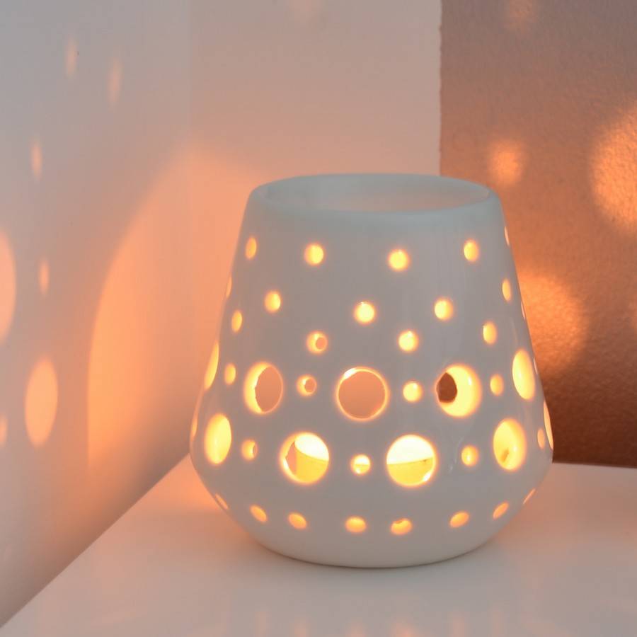 Diffuseur Huile Essentielle et Parfum Maison –Bougeoir Aromathérapie-Céramique Blanche-Photophore, Haut: 9cm - Zen'Arôme - Image 8
