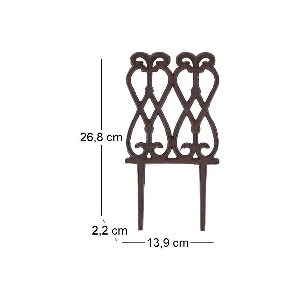 Esschert Design - Bordure de jardin en fonte Lys français Lot de 4 - Image 3