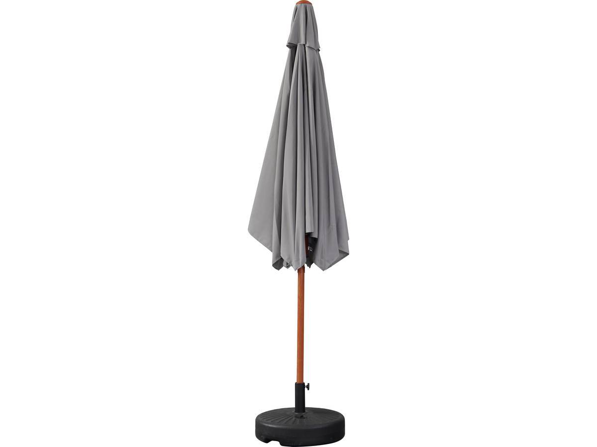 Habitat Et Jardin - Parasol Jardin Droit Alu Finition Bois "luz" - Rond - ø 3m - Gris - Avec Pied à Lester -habitat Et Jardin - Image 2