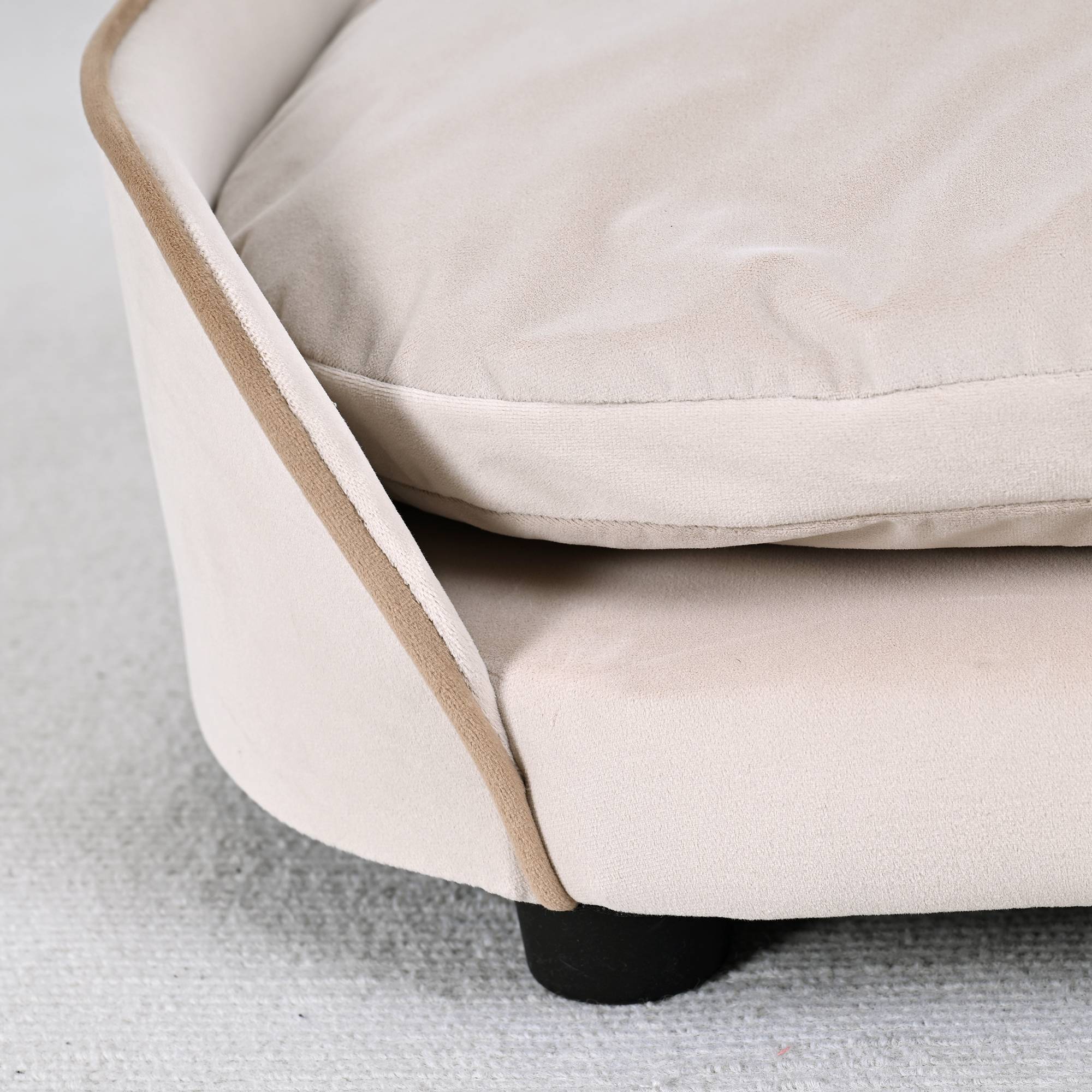 Canapé pour chien canapé pour animal de compagnie avec coussin amovible et housse lavable 66 x 43 x 19,5 cm beige - Image 9