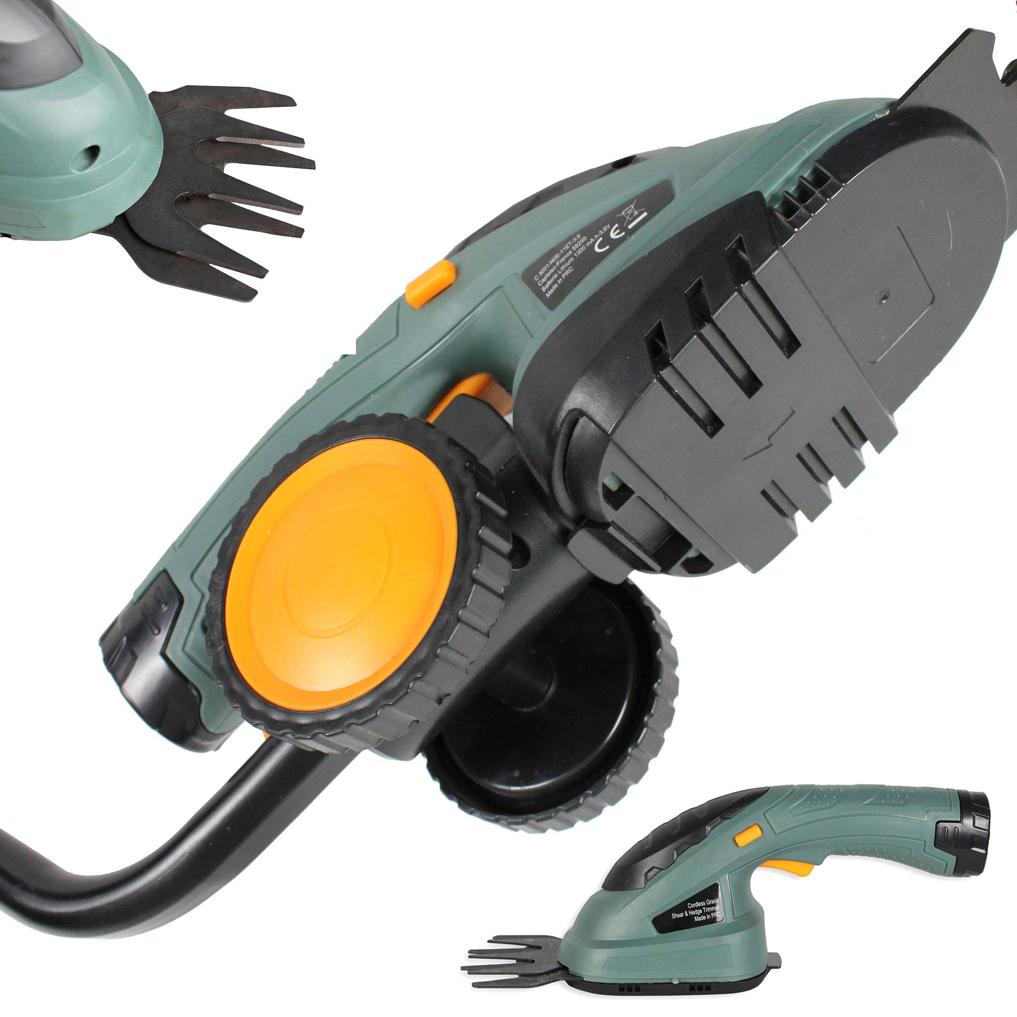 Fishtec - Coupe-bordure taille-haie sans fil 2 en 1 FISHTEC télescopique lames 10 et 17 cm - Image 4
