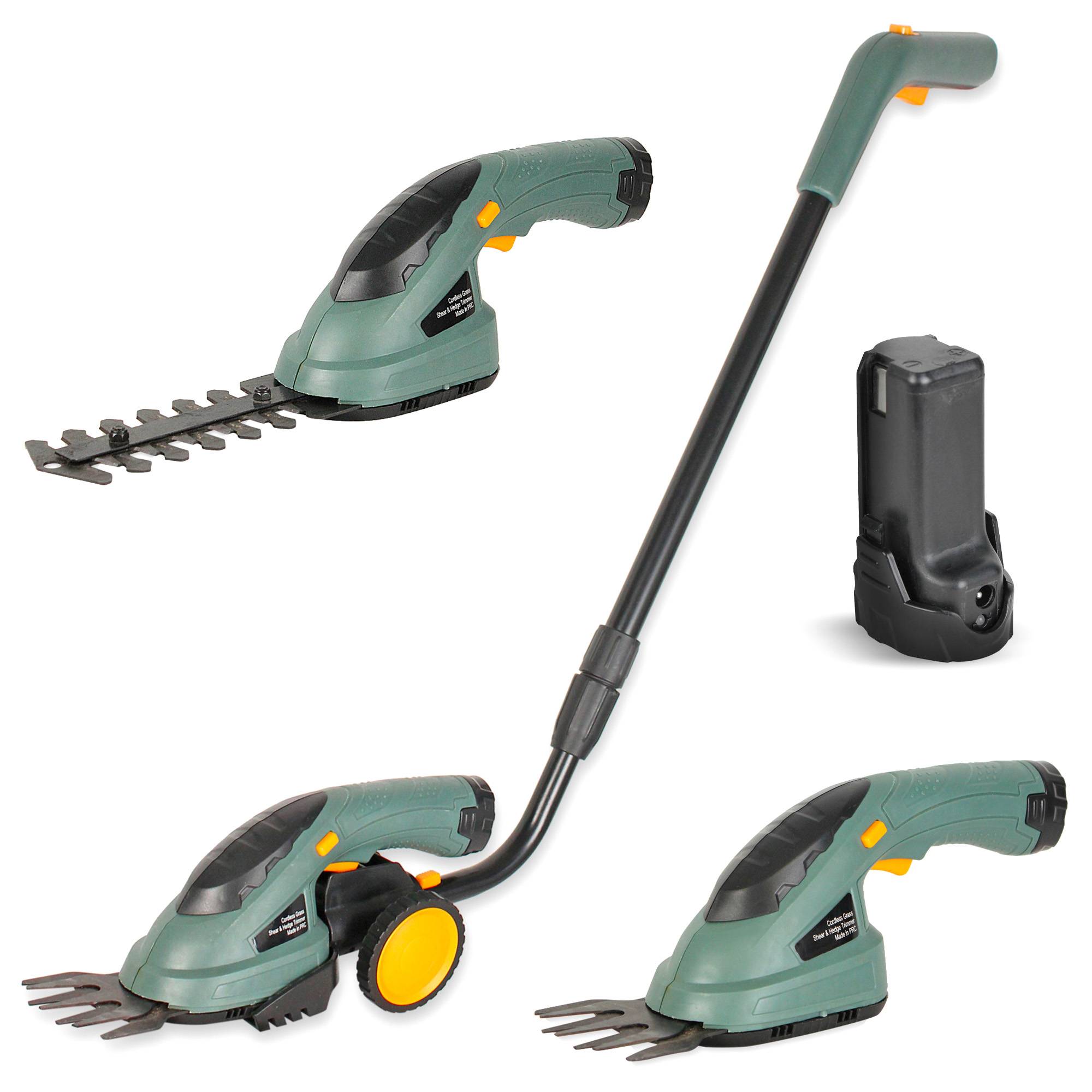Fishtec - Coupe-bordure taille-haie sans fil 2 en 1 FISHTEC télescopique lames 10 et 17 cm - Image 1