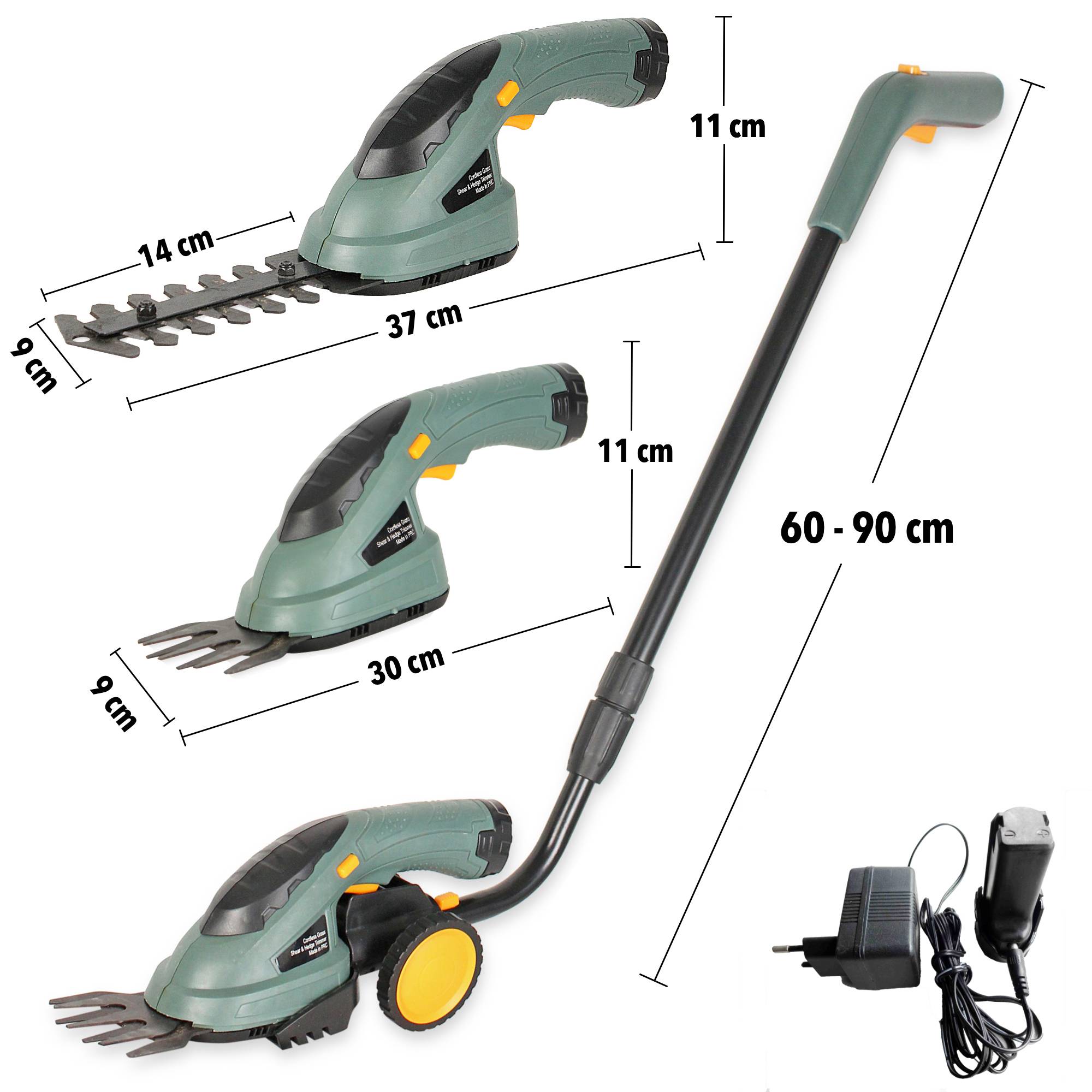 Fishtec - Coupe-bordure taille-haie sans fil 2 en 1 FISHTEC télescopique lames 10 et 17 cm - Image 7