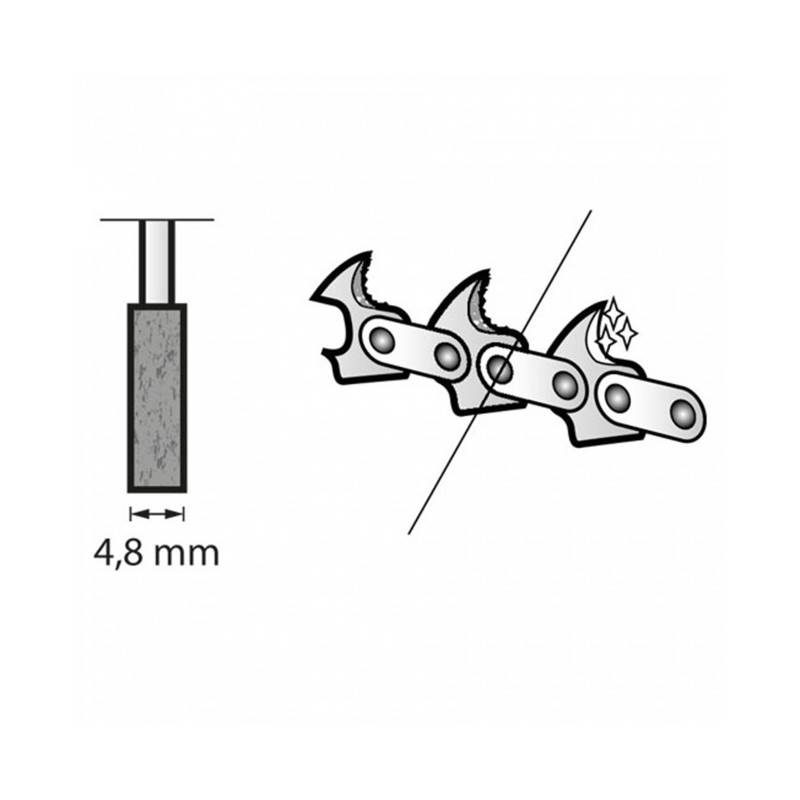 Meule d'affûtage de chaîne de tronçonneuse 4,8mm DREMEL (x3) - Image 2