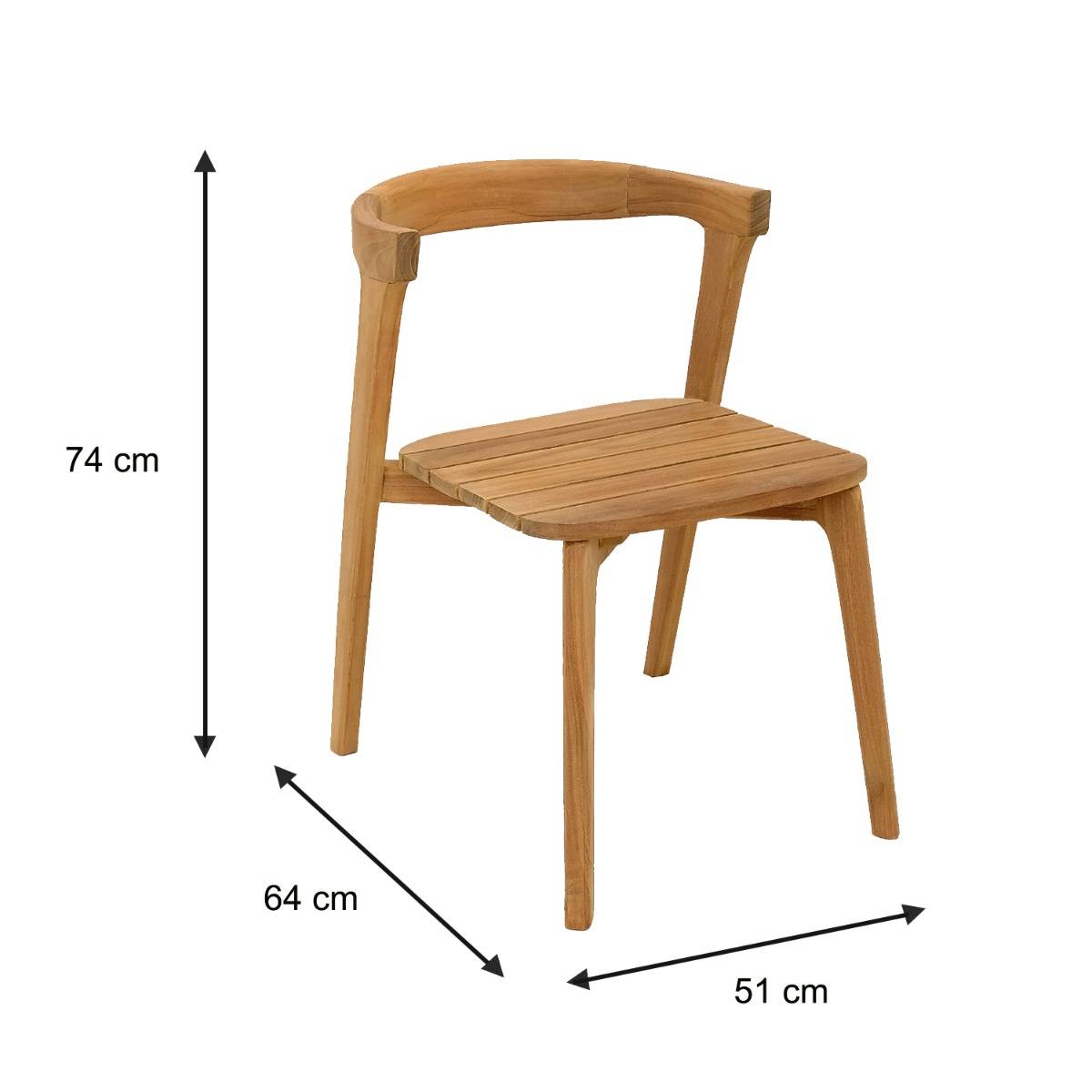 Chaise de jardin en teck massif Rumba - TECK'Attitude - Image 7