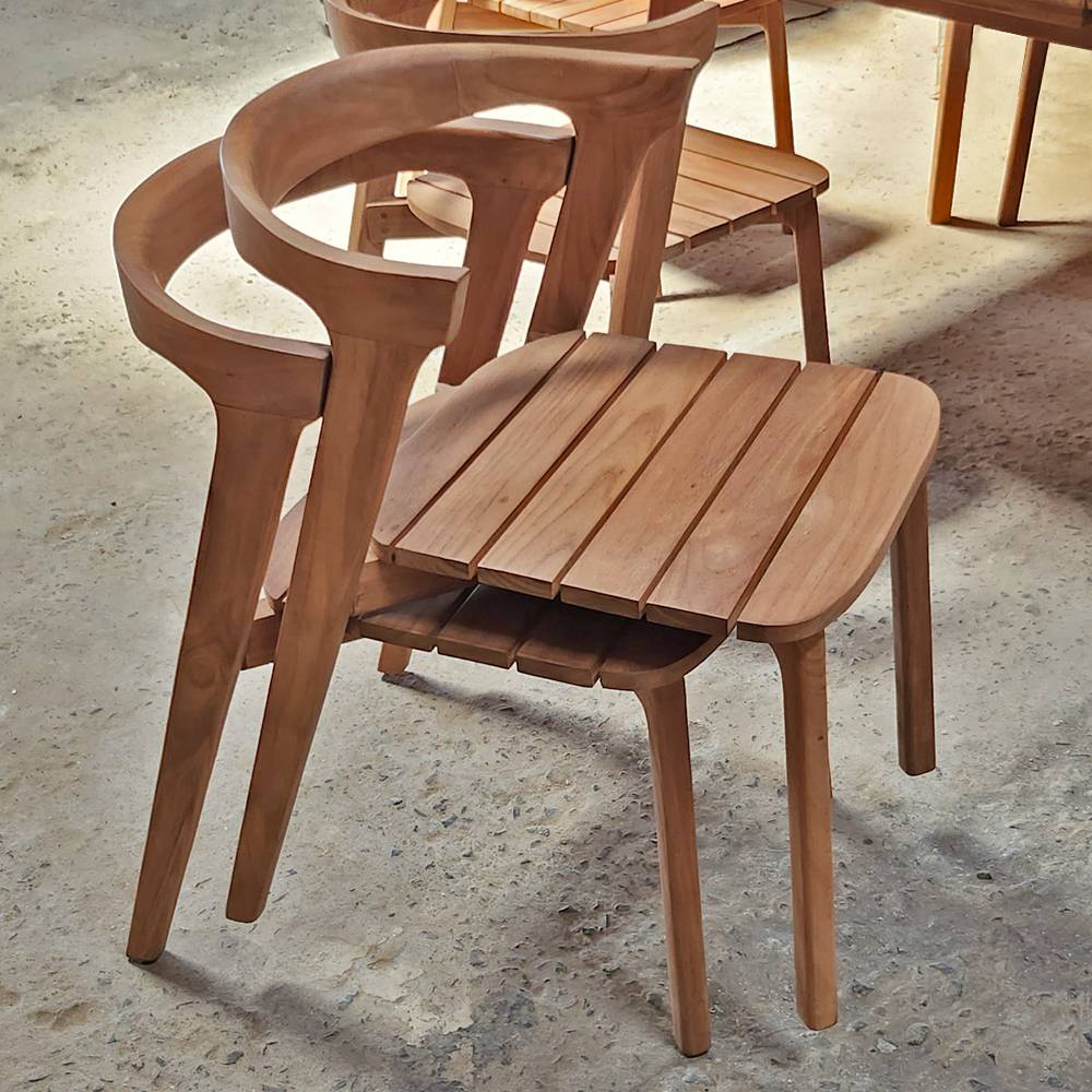 Chaise de jardin en teck massif Rumba - TECK'Attitude - Image 6