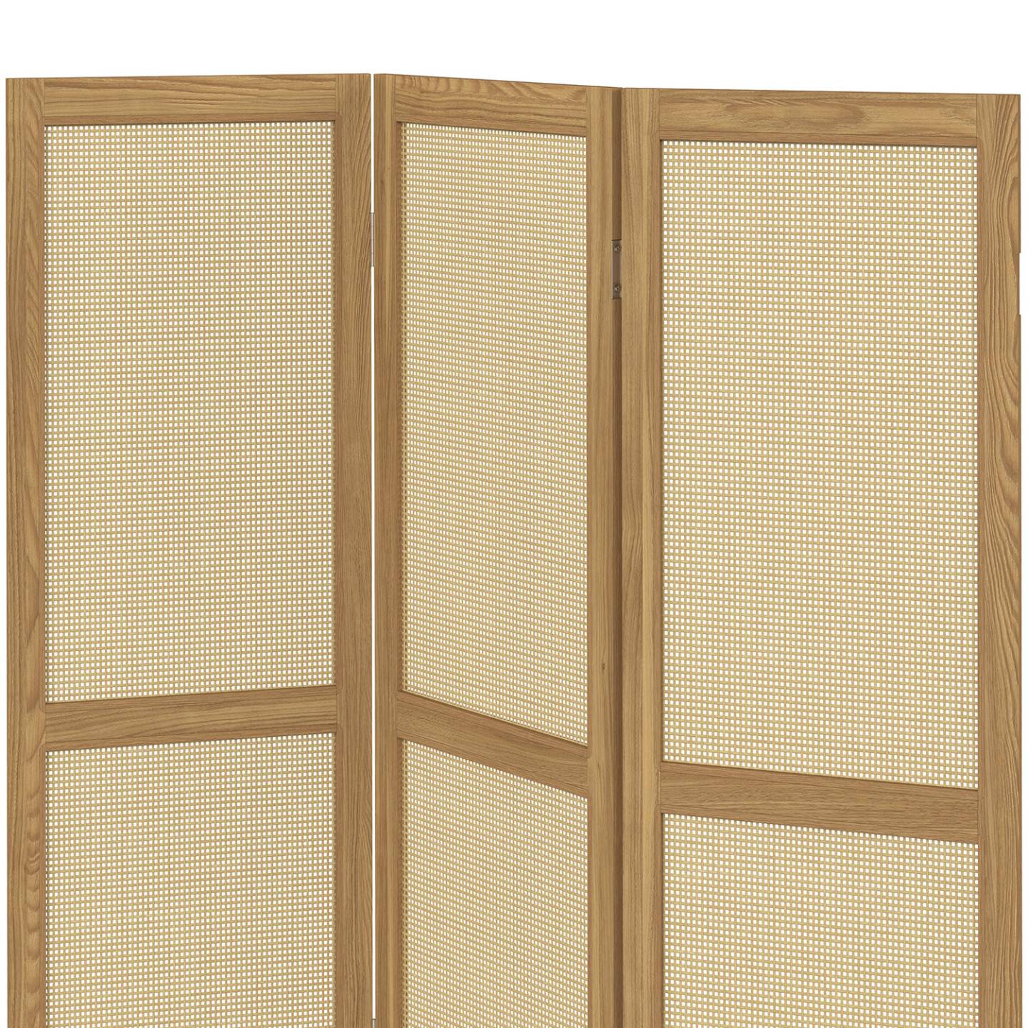 IDMARKET - Paravent intérieur HANAE effet naturel cannage - Image 6