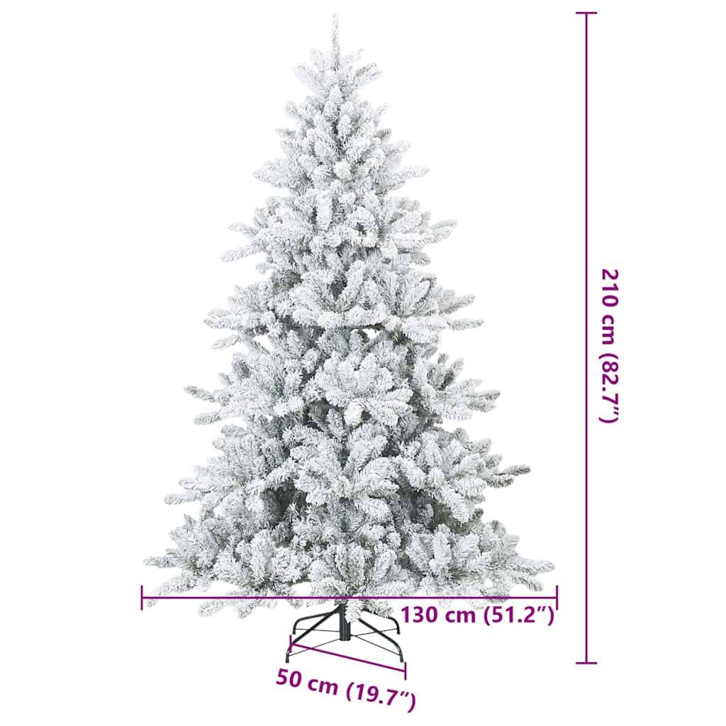 Vidaxl - Sapin de Noël Artificiel à Branches Articulées Blanc 210 cm vidaXL 3397738 - Image 3